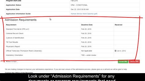 How to check your application status .